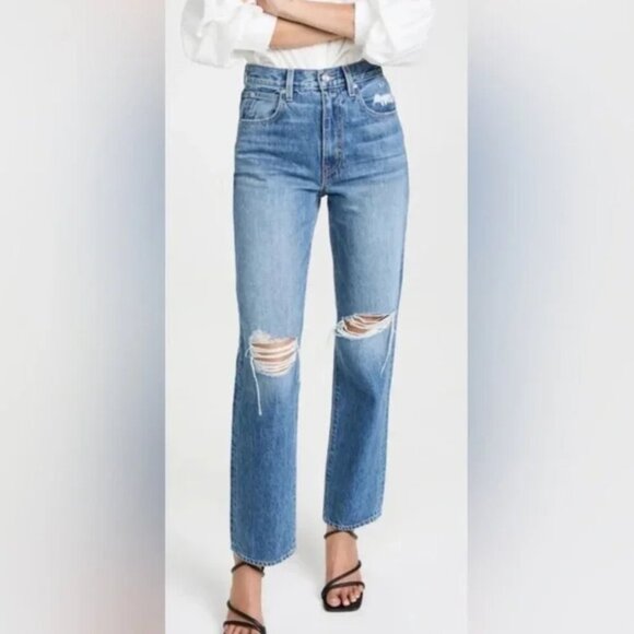 SLVRLAKE London Distressed Denim Jeans Wash Gimme Shelter Size 29 - Picture 1 of 12